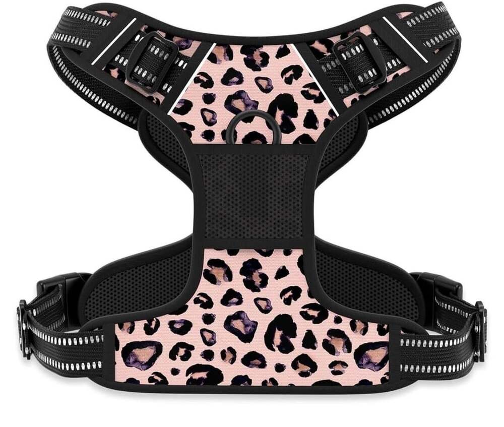 Rnivvi No Pull Dog Harness XL Pink Leopard Print